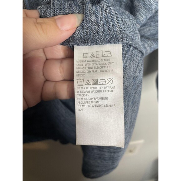 LOGO Lori Goldstein Jacket Womens 3X Blue Heather Sweater Hoodie Tunic Pockets - Picture 5 of 8